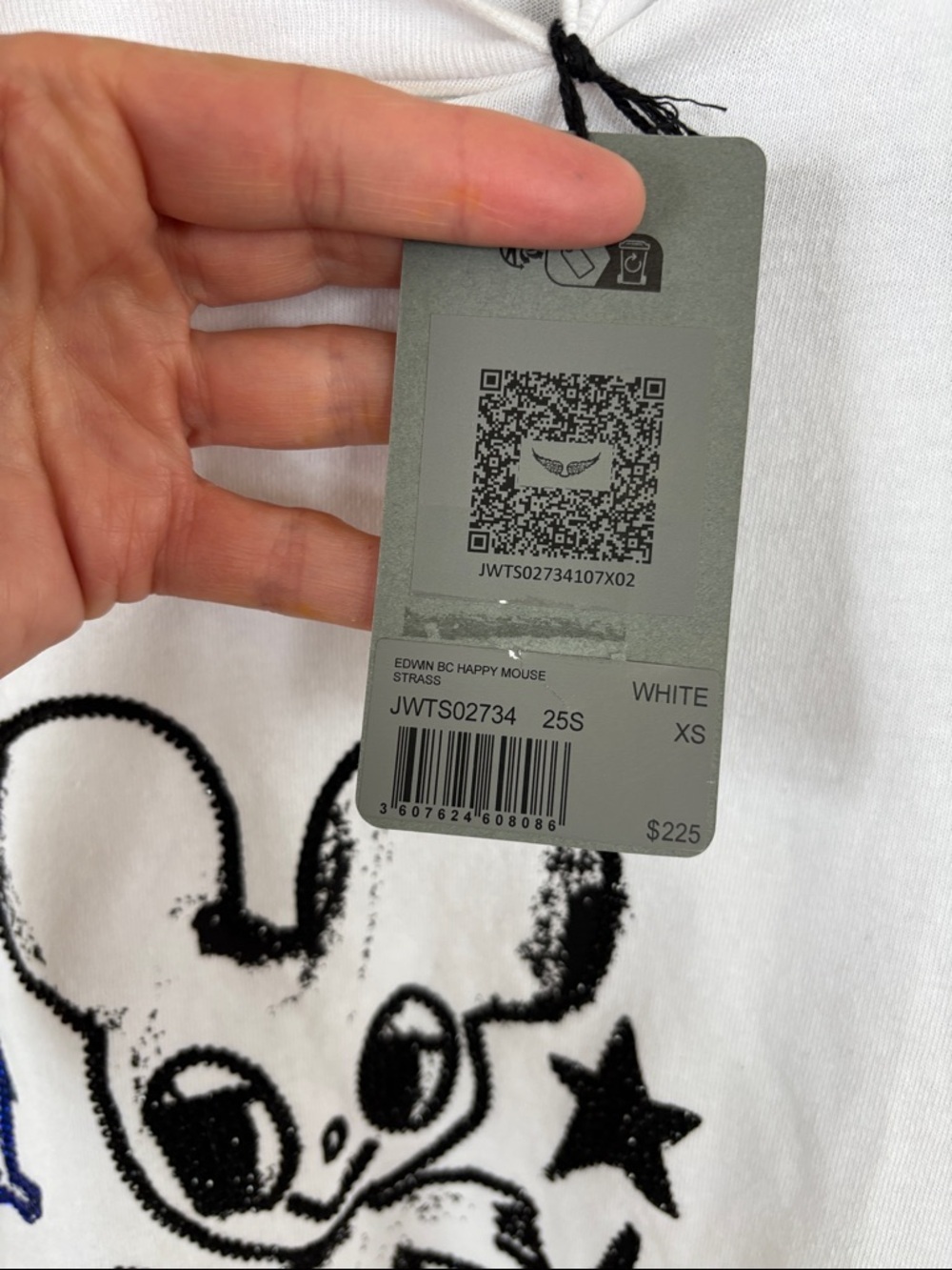 Zadig & Voltaire Graphic Tee NWT White Cotton Skate Cartoon Parisian Cool Shirt - Picture 9 of 10